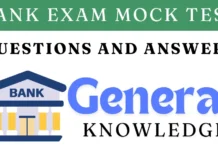 Bank Exam Questions And Answers of General Knowledge